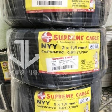 Jual Supreme Kabel Nyy X Mm Hitam Kawat M M Meter Murah