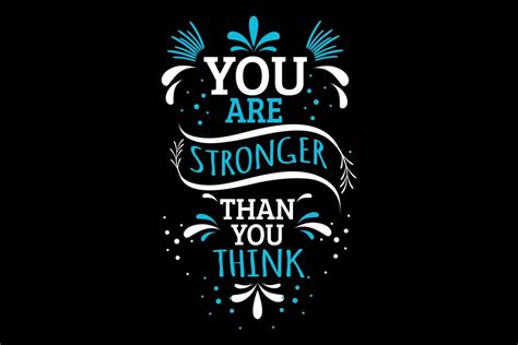 Premium Vector You Are Stronger Than You Think Quotes Landscape Design