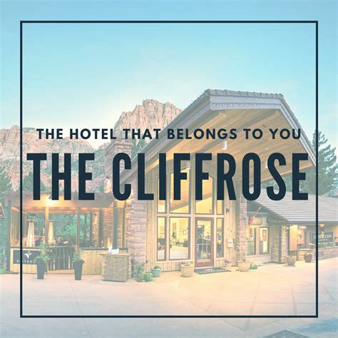 Hotel Zion Canyon: The Cliffrose - The Hotel That Belongs To ...