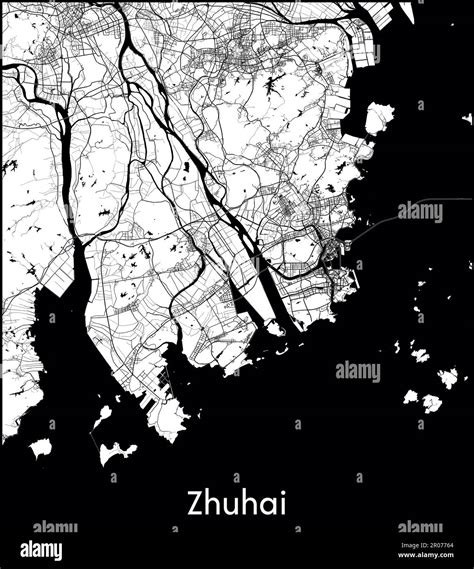 City Map Asia China Zhuhai vector illustration Stock Vector Image & Art ...