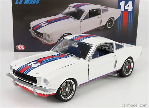 Acme Models A1801853 Scale 118 Ford Usa Mustang Shelby Gt 350r Coupe N 14 Le Mans 1965 White