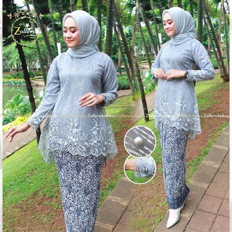 Jual Bisacod Zl Azkia Blouse Kebaya Modern Azkia Kebaya Tulle