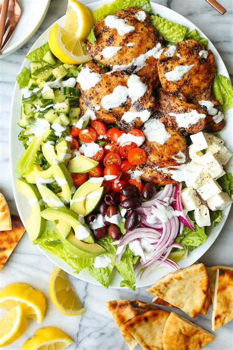 Grilled Greek Chicken Salad Recipe Karinokada