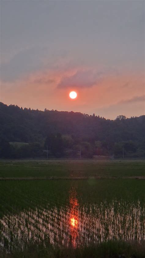 今日の夕日！ 宮澤博士の五頭日記 Part2！