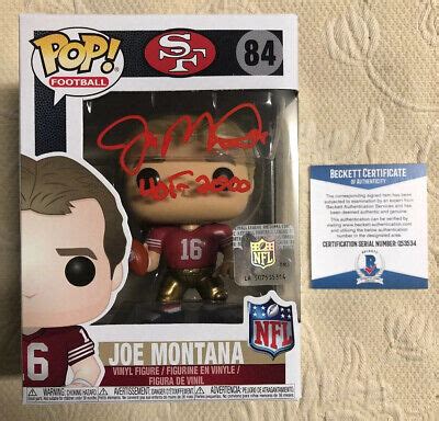 Joe Montana Signed Autographed San Francisco Ers Funko Pop Nfl Hof