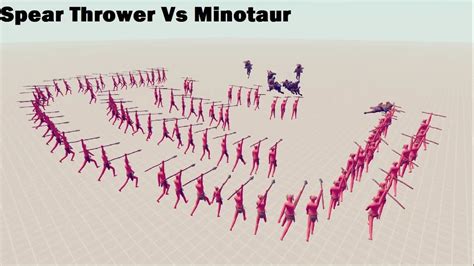 Tabs 100v8 Spear Thrower Vs Minotaur Totally Accurate Battle Simulator