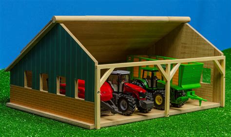 #KG610047 1/50 Wooden Farm Machinery Shed | Action Toys