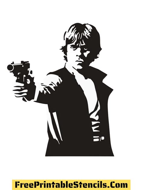 14 Printable Luke Skywalker Stencils And Silhouettes Free Printable