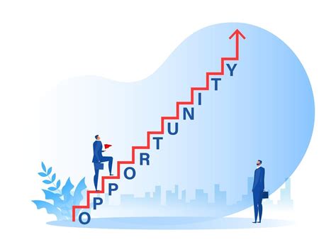 businessman walking  staircase  opportunity word growth success