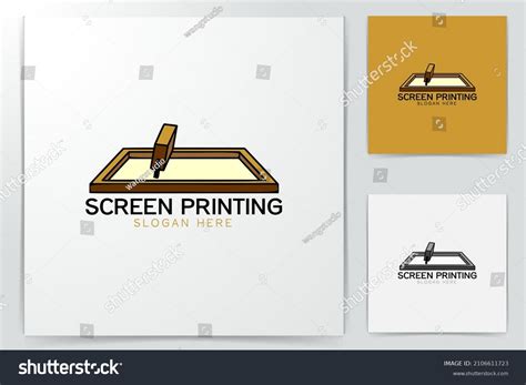 screen printing logo designs inspiration isolated stock vector royalty