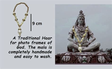 Snabs Small Mala For God Idol Moti Mala For Photo Frame Gods Idols