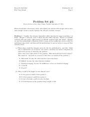 Econ 119 F13 PS2 Econ 119 Fall 2013 Prof Dan Acland Problem Set 2