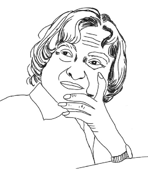 Apj Abdul Kalam Outline Drawing