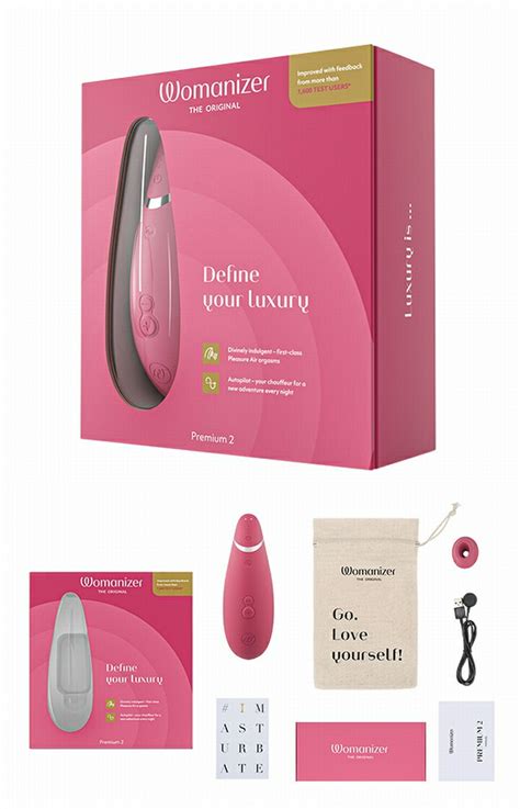 爆安 Womanizer ウーマナイザー プレミアム2 ラズベリー《最新版 正規品 2時間の充電で最大4時間使用可 Usb充電式 強弱14