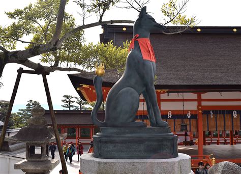 Fox Statue Fushimi Inari Shrine Illustration World History