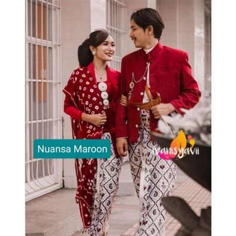 Jual Fullset Baju Prewed Prewedding Couple Adat Jawa Hewes