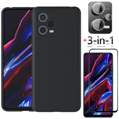 Jual Xiaomi Poco X5 5G PAKET 3in1 Case BLACKMATTE TEMPERED GLASS CAMERA