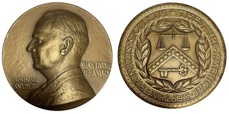 Medal John W Snyder Secretary Of The Treasury Tats Unis Numista