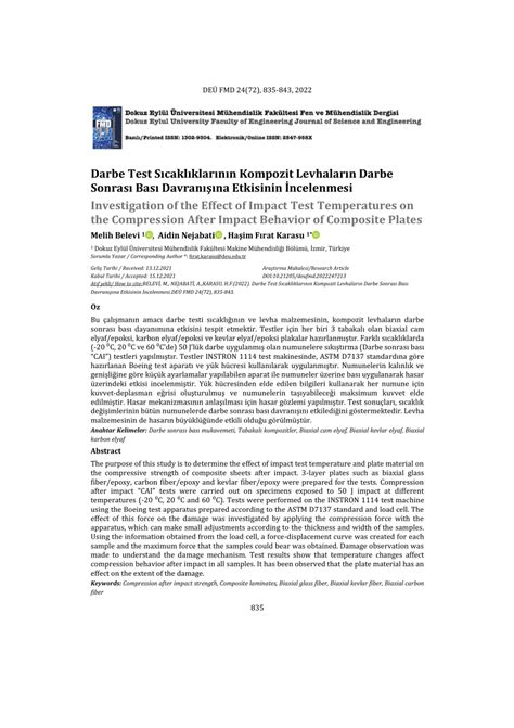 Pdf Investigation Of The Effect Of Impact Test Temperatures On The