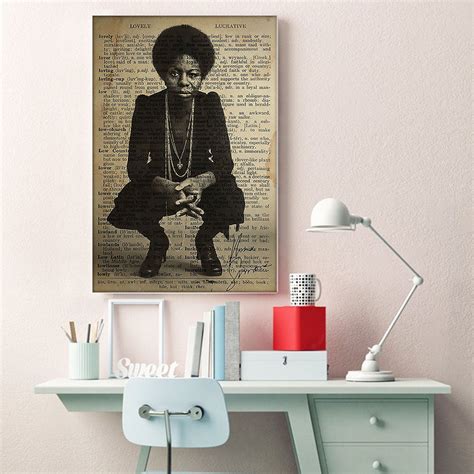 Black African American Canvas Art Vintage Afro Art Print Poster Black ...