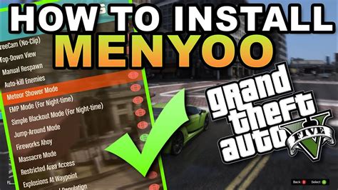 How To Install Menyoo Gta Menyoo Gta Mods Trainer Youtube