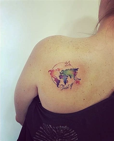 Cool World Map Tattoos Designs Geography Continent