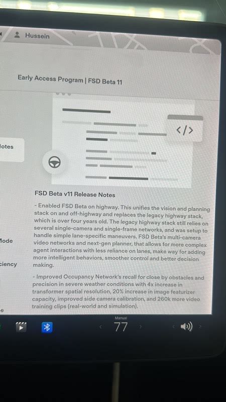 Tesla Rolls Out Fsd Beta V With Single Stack Release Notes