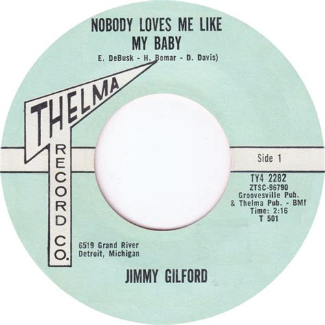 Jimmy Gilford Nobody Loves Me Like My Baby 2017 Vinyl Discogs