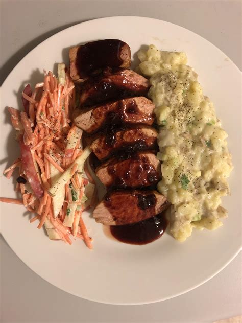 Homemade Sweet Smoky Pork Tenderloin With Cherry Sauce Apple