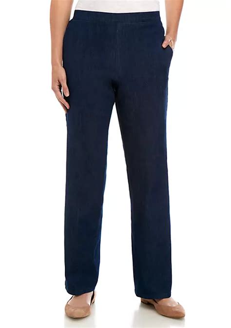 Alfred Dunner Pull On Denim Pants Belk