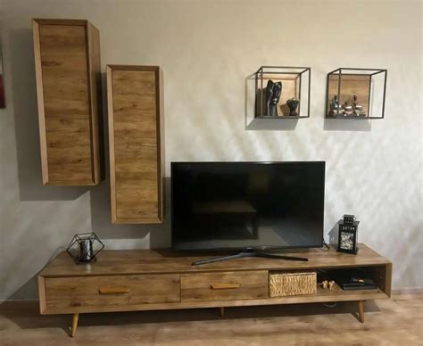 Ahşap 5 Parça Sıfır Ayarında TV Ünitesi Mobilya 1671379387