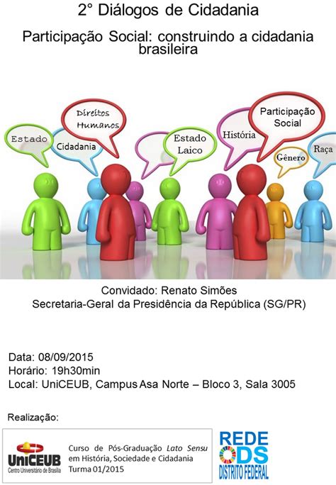 2 Diálogos de Cidadania Participação Social construindo a cidadania