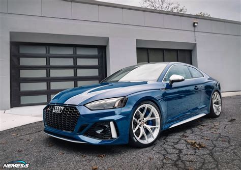 Audi Rs5 B9 Blue Bc Forged Rz21 Wheel Front