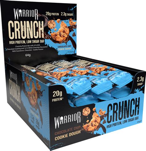 Warrior Crunch Protein Bar 12 Bars Low Sugar Low Carb Protein Bars