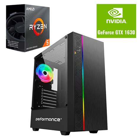 Pc Gamer AMD Ryzen 5 4500 RAM 2x8GB SSD 256GB GT 1630 Gabinete RGB