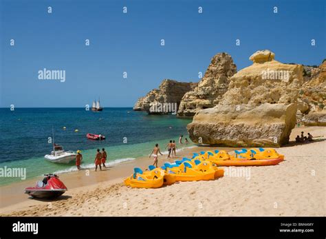 Portugal, The Algarve, Praia Da Marinha Beach In Summer Stock Photo - Alamy