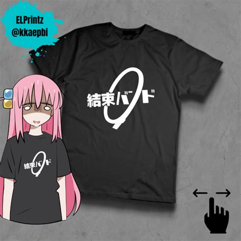 Kaos Kessoku Band Kaos Anime Bocchi The Rock T Shirt Pria Wanita