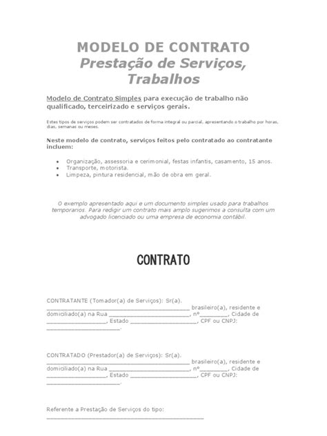 Modelo De Contrato