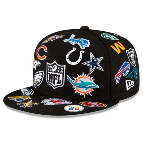 NFL All Over Logo Gray UV NFL 59FIFTY New Era Fitted Hat