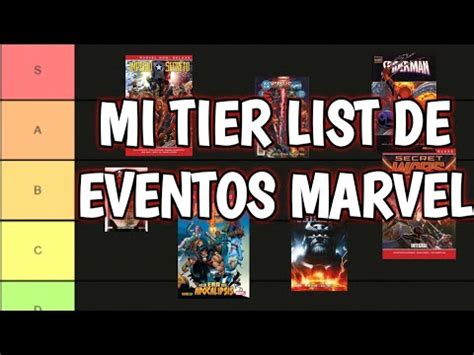 Tier List Personal De Los Eventos Marvel Comic Youtube