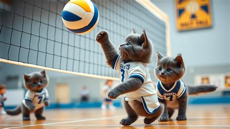 Hilarious Cat Videos British Shorthair Kittens Playing Volleyball🔥