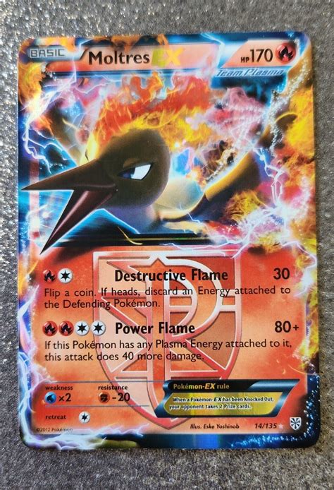 Pokémon Moltres Ex 14135 Plasma Storm Ultra Rare Holo Pokemon Card Ebay