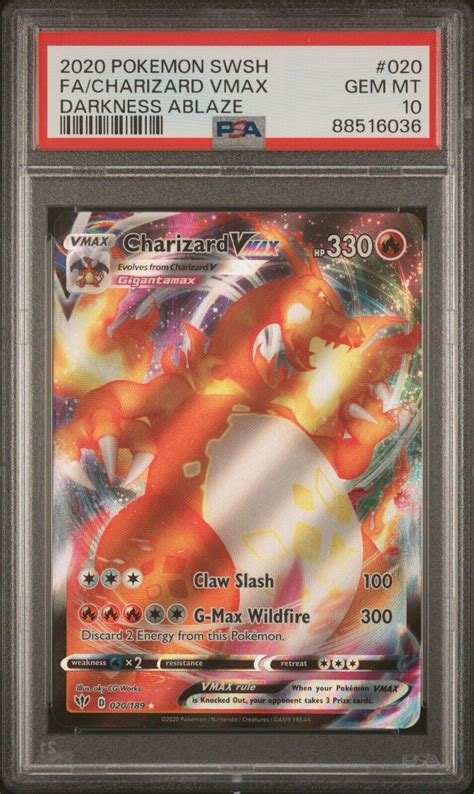 Charizard VMAX 2020 Sword Shield Darkness Ablaze 020 189 Holo Price