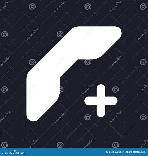 Add New Contact Dark Mode Glyph Ui Icon Stock Vector Illustration Of