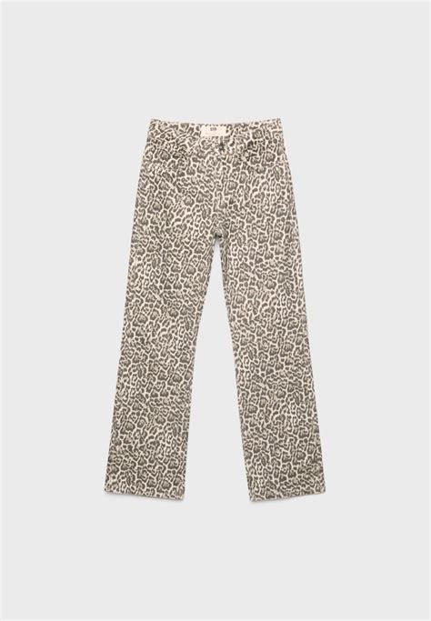 Straight Leopard Print Trousers Women S Fashion Stradivarius United