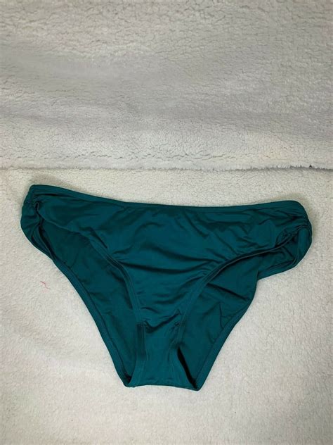 Shade Shore Women S Shirred Side Hipster Bikini Bottom Jungle Green