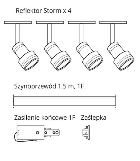 Zestaw Szynowy Storm Set Bia Y Zasilanie Za Lepka Lp Set Wh