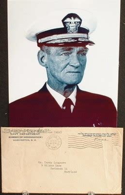 U.S Admiral Marc Mitscher Autograph Carrier Pacific WW2 | #146946329