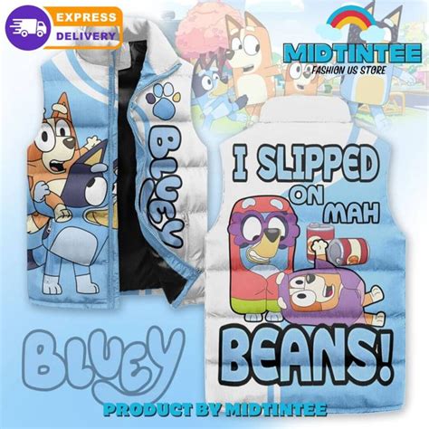 Bluey I Slipped On Mah Beans Cotton Vest Midtintee