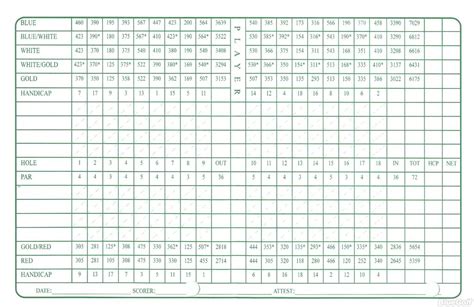 Olympic Hills Golf Club Scorecard Stepanie Colby